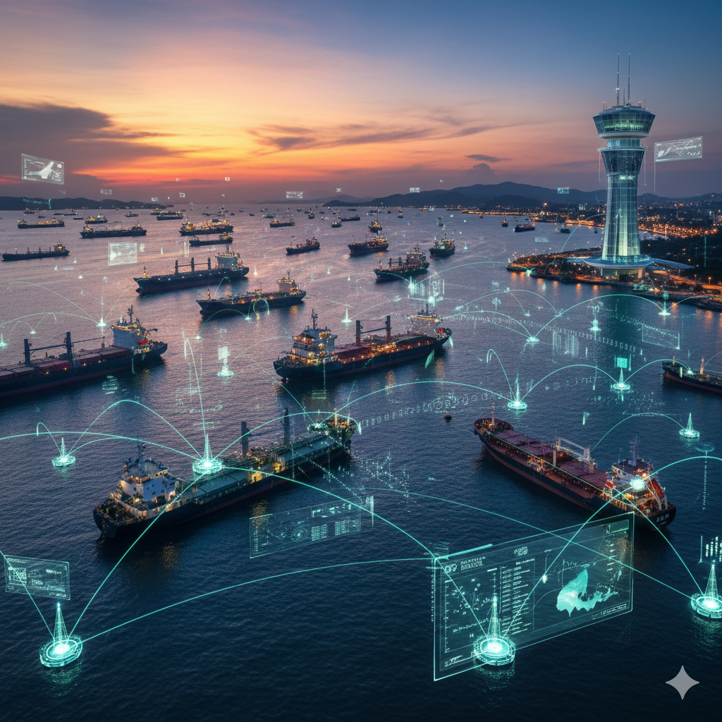 Revolusi IoT Maritim: Sensor Pintar untuk Pemantauan Lalu Lintas Kapal di Selat Malaka.